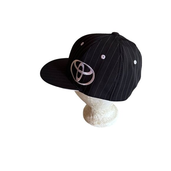 Toyota Racing Black Pinstripe Hat One Size Stretch fit - Picture 2 of 8